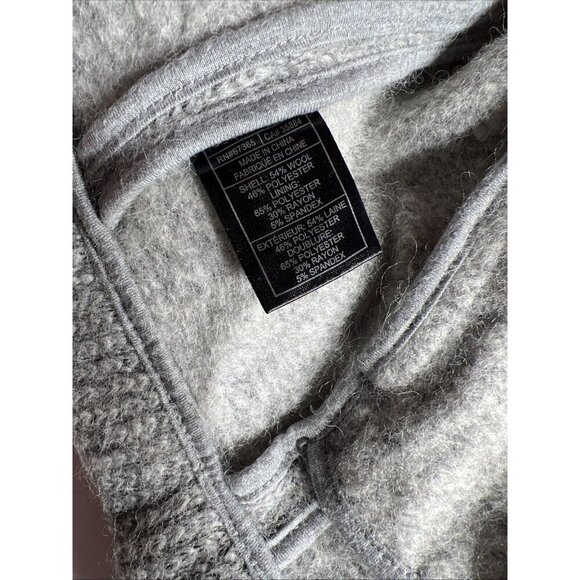 Cupcakes and Cashmere Wool Blend Medium Knit Full Zip Moto Jacket Womens Gray - Picture 3 of 11